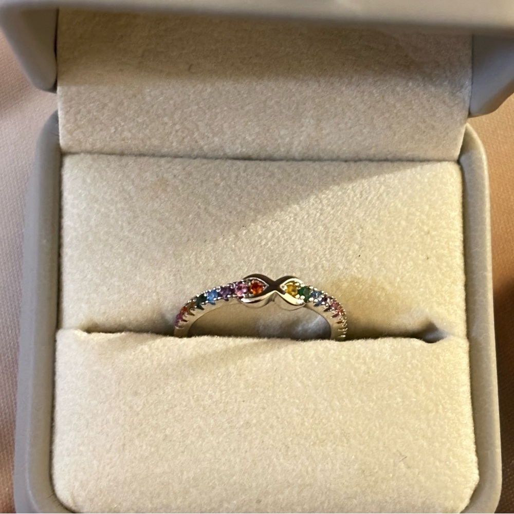 Silver S925 Infinity Ring Size 6 - image 3